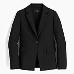 NWOT J.Crew Single Button Blazer in Everyday Wool, Black, Sz 24